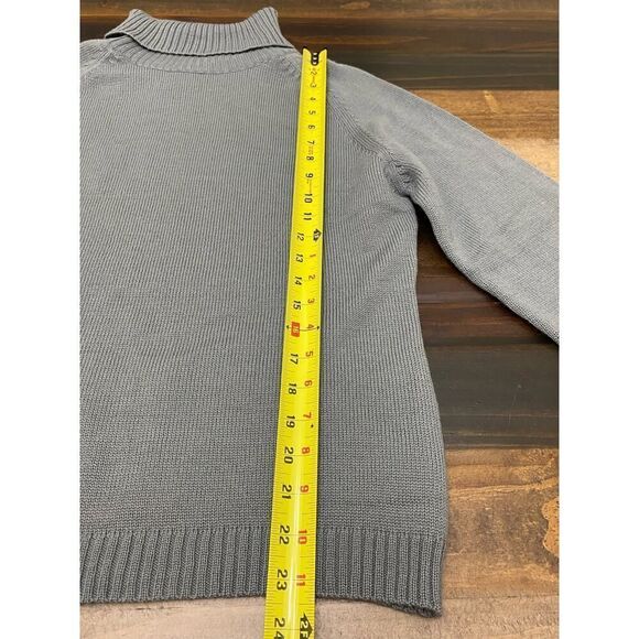 Bestow Lamswool & Nylon Blend Turtleneck Gray Pullover Top Sweater Cozy Size XL - Picture 8 of 9